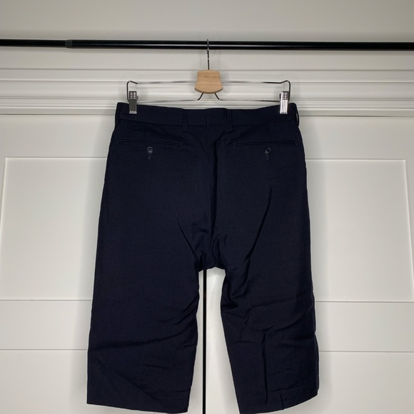 Junya Watanabe Tailored Navy Pleated Shorts - Picture 3 of 5